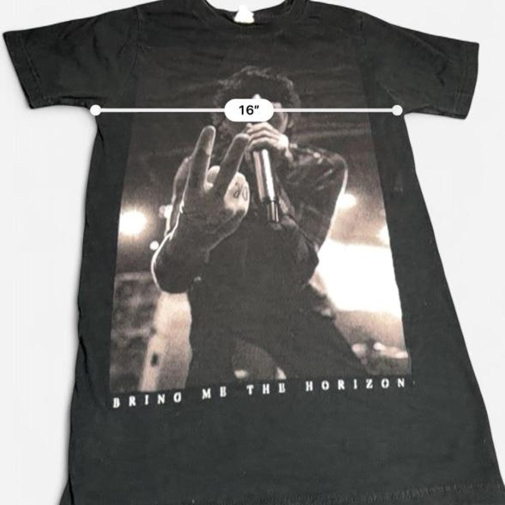 Bring Me The Horizon Graphic Band Tee Mens Small Black Oli Sykes Live Photo - Picture 6 of 8